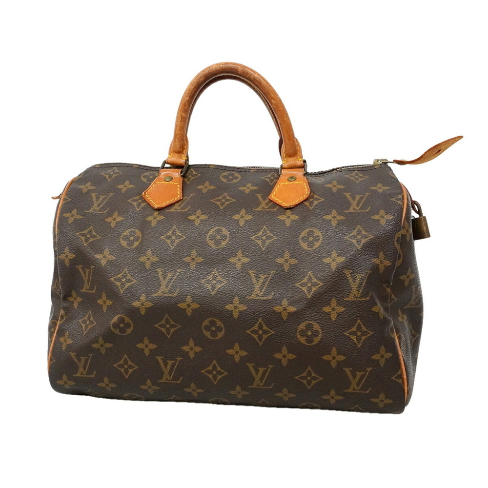 Louis Vuitton Monogram Speedy 30 Handbag M41108 Brown Women's P3498182